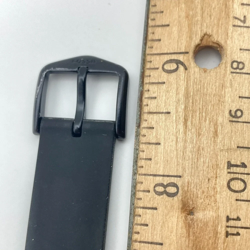 Fossil Poptastic Women's Watch 38mm Black Blue Day Date New Battery 8.25